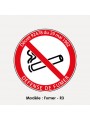 Signalétique Interdiction de fumer/vapoter - ROND