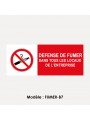 Signalétique Interdiction de fumer/vapoter - picto + texte