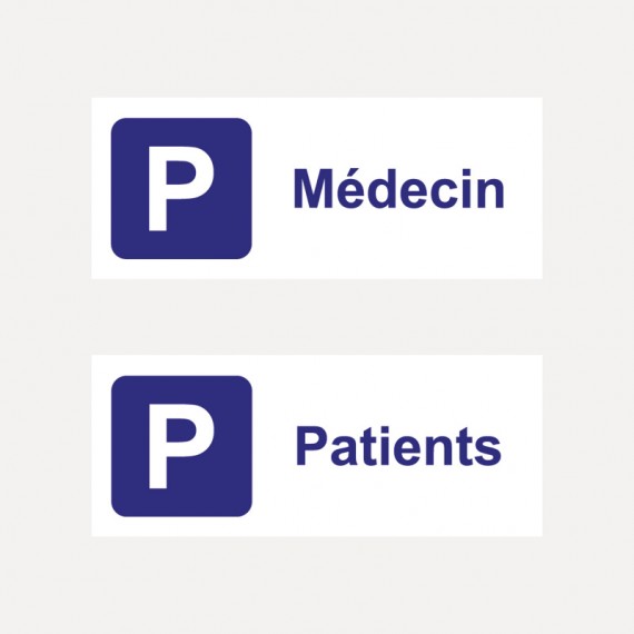 Signalétique Parking médical - picto + texte