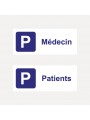 Signalétique Parking médical - picto + texte