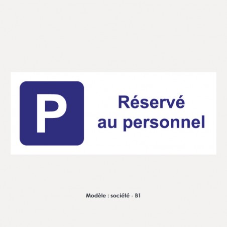Signalétique Parking société- picto + texte