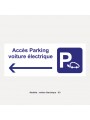 Signalétique Parking voiture électrique - picto + texte