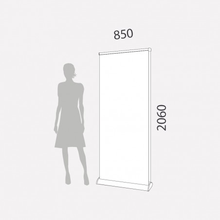 Roll up double face standard
