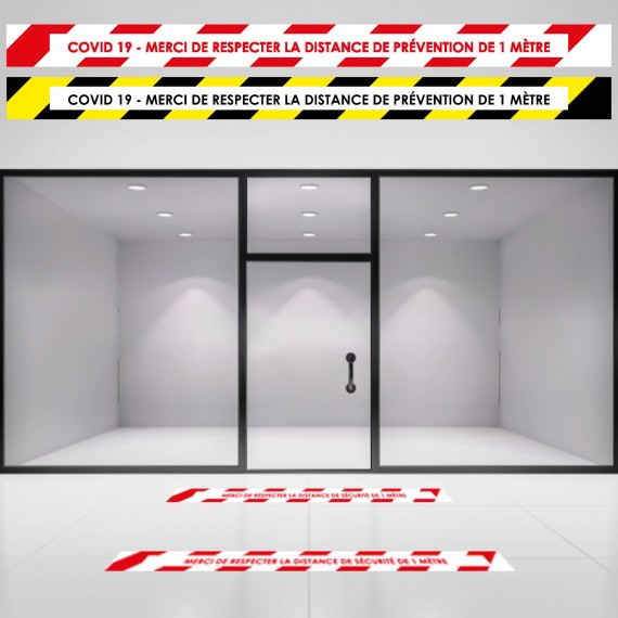 Bande signalétique sol - Distance M1