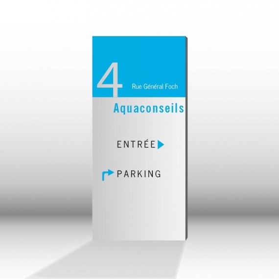 Totem plat non lumineux