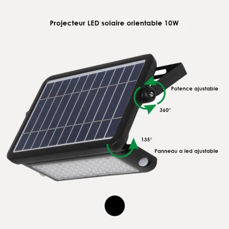 Projecteur LED solaire orientable
