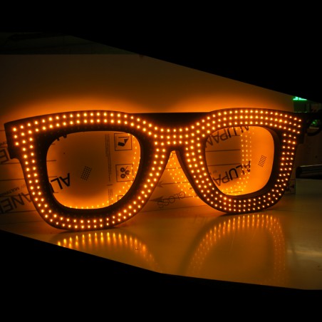 Enseigne lunettes d'opticien lumineuse