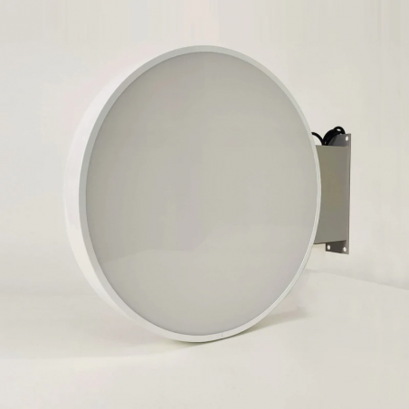 Enseigne drapeau ronde lumineuse standard 600mm
