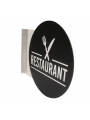 Enseigne drapeau ronde non-lumineuse plate Enseigne drapeau ronde non-lumineuse plate