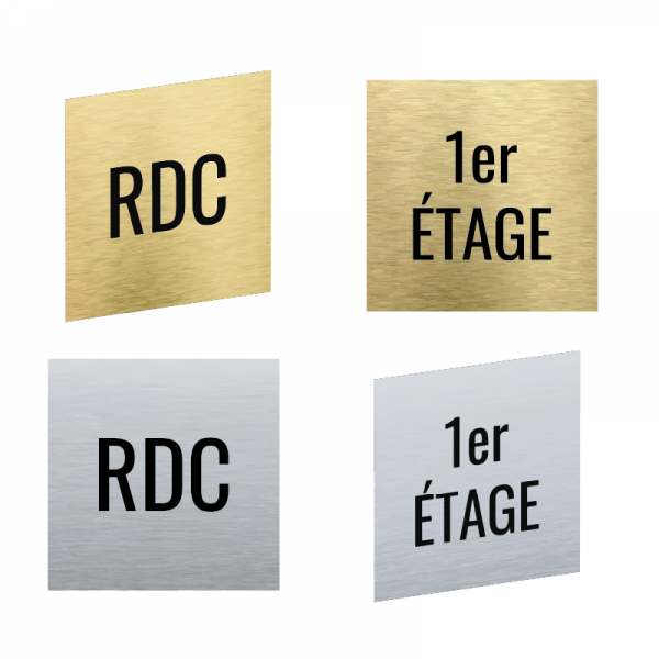 Plaque plexi couleur 4ème Etage - Direct Signalétique