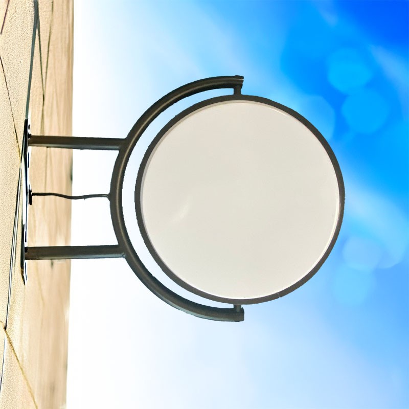 Enseigne drapeau lumineuse motorisée rotative 40 cm