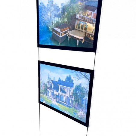 Kit colonne porte affiches LED A4 - Agence immobilière