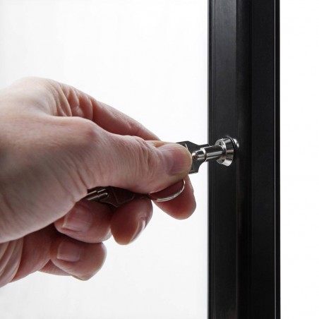 Cadre vitrine menu extérieur noir verrouillable pour restaurant ou magasin