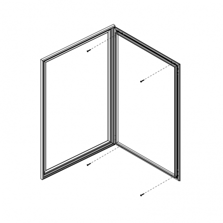 Cadre vitrine menu extérieur noir verrouillable pour restaurant ou magasin