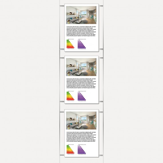 Kit 1 colonne - 3 portes affiches - A4 vertical