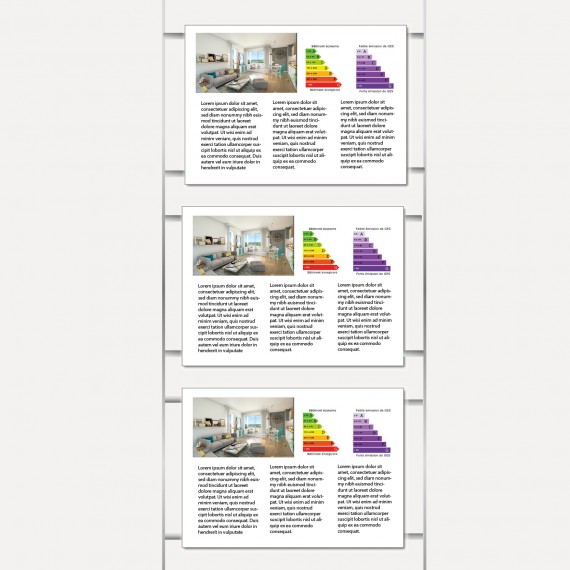 Kit 1 colonne - 3 portes affiches - A4 horizontal