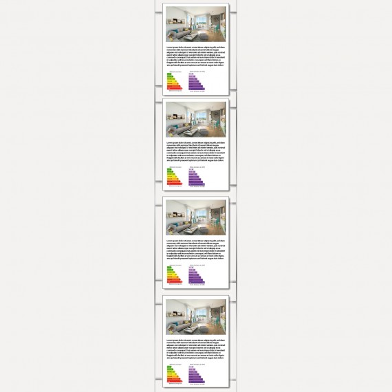 Kit 1 colonne - 4 portes affiches - A4 vertical