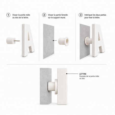 Entretoises à visser pour enseigne (50 pcs)