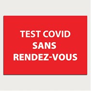 Test covid fond rouge